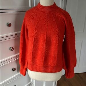 Lush Cozy Orange Red Women's Sweater